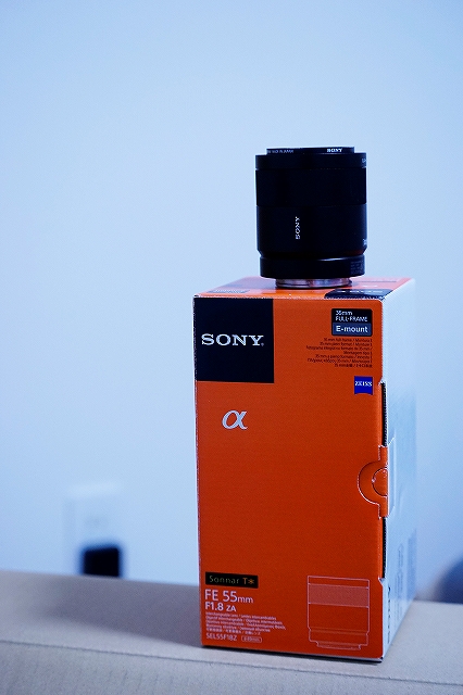 SEL55F18Zの箱と本体